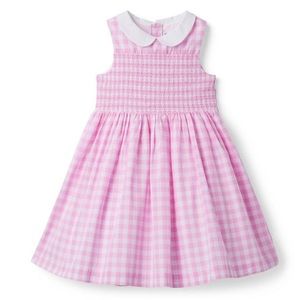 Jamie and Jack Pink Smocked Gingham dress size 3